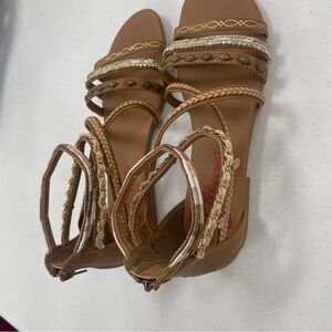 Jellypop Brown Sandals with Braided Straps